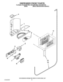 DISPENSER FRONT PARTS Diagram and Parts List for KSC23C9EYB02  KitchenAid Refrigerator