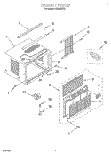 CABINET Diagram and Parts List for ACQ102XK0  Whirlpool Air Conditioner