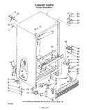 CABINET Diagram and Parts List for EB19ZKXRWR1  Whirlpool Refrigerator