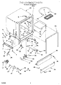 TUB ASSEMBLY Diagram and Parts List for DU810DWGU2  Whirlpool Dishwasher