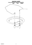HEATER PARTS Diagram and Parts List for KUDK03CTWH1  KitchenAid Dishwasher