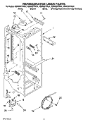 REFRIGERATOR LINER PARTS Diagram and Parts List for KSRP22FTWH01  KitchenAid Refrigerator