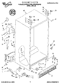 CABINET Diagram and Parts List for 3ED22DQXDN00  Whirlpool Refrigerator