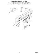 CONTROL PANEL PARTS Diagram and Parts List for KUDI01ILBT5  KitchenAid Dishwasher