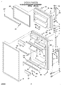 DOOR Diagram and Parts List for RT20AKXDN01  Roper Refrigerator