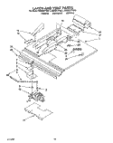 LATCH AND VENT Diagram and Parts List for KEBS277YWH1  KitchenAid Wall Oven