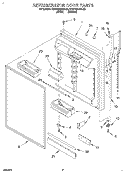 REFRIGERATOR DOOR Diagram and Parts List for KTRP18KDWH03  Whirlpool Refrigerator