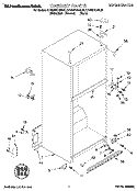 CABINET Diagram and Parts List for KTRS21KDAL01  KitchenAid Refrigerator