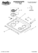 COOKTOP PARTS Diagram and Parts List for IME31302  Inglis Range
