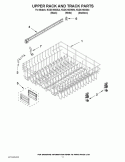 UPPER RACK AND TRACK PARTS Diagram and Parts List for KUDC10IXBL4  KitchenAid Dishwasher