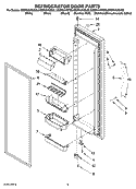 REFRIGERATOR DOOR PARTS Diagram and Parts List for GD5NVAXSS00  Whirlpool Refrigerator