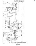 GEARCASE Diagram and Parts List for LA3800XPW0  Whirlpool Washer