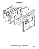 DOOR Diagram and Parts List for RS670PXK4  Whirlpool Range