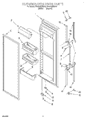 REFRIGERATOR DOOR Diagram and Parts List for TS22AQXEW00  Whirlpool Refrigerator