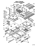 SHELF, LIT/OPTIONAL Diagram and Parts List for 3VET23DKAW00  Whirlpool Refrigerator