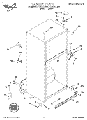 CABINET Diagram and Parts List for 7ET20PKXDW00  Whirlpool Refrigerator