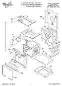 LOWER OVEN Diagram and Parts List for GBD307PDB0  Whirlpool Wall Oven