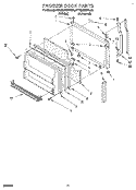 FREEZER DOOR Diagram and Parts List for KTHS20KBWH00  KitchenAid Refrigerator