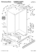 CABINET PARTS Diagram and Parts List for KSSP42QKS02  KitchenAid Refrigerator