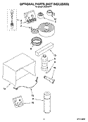 OPTIONAL  PARTS (NOT INCLUDED) Diagram and Parts List for ACQ189PT1  Whirlpool Air Conditioner