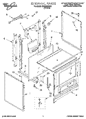 EXTERNAL Diagram and Parts List for SF330PEWW6  Whirlpool Range