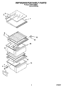 REFRIGERATOR SHELF PARTS Diagram and Parts List for TS25AGXRD01  Estate Refrigerator