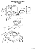 MACHINE BASE PARTS Diagram and Parts List for WTW5300SQ2  Whirlpool Washer