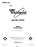 SECTION Diagram and Parts List for LE7000XMW2  Whirlpool Dryer