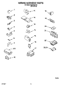 WIRING HARNESS PARTS Diagram and Parts List for GSW9650LW0  Whirlpool Washer