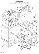 LINER Diagram and Parts List for ET8CHMXKT00  Whirlpool Refrigerator