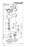 GEARCASE Diagram and Parts List for LA4000XKW0  Whirlpool Washer