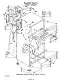 CABINET Diagram and Parts List for ET18VKXRWR1  Whirlpool Refrigerator