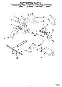 TOP VENTING PARTS, OPTIONAL PARTS Diagram and Parts List for KERK807PBB02  KitchenAid Range