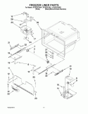 FREEZER LINER PARTS Diagram and Parts List for KFIS20XVMS1  KitchenAid Refrigerator