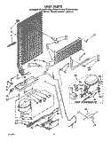 UNIT Diagram and Parts List for ET18NKXWN00  Whirlpool Refrigerator