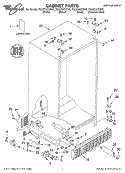 CABINET, LITERATURE Diagram and Parts List for 7GD27DIXHT00  Whirlpool Refrigerator