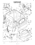 CABINET Diagram and Parts List for LG9801XMW2  Whirlpool Dryer