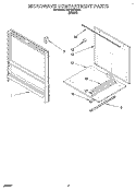 MICROWAVE COMPARTMENT Diagram and Parts List for RM765PXBB1  Whirlpool Wall Oven