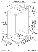 CABINET PARTS Diagram and Parts List for KSSO48QTX00  KitchenAid Refrigerator