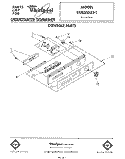 CONSOLE Diagram and Parts List for DU8350XT1  Whirlpool Dishwasher