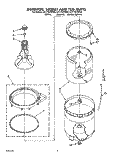 AGITATOR, BASKET AND TUB PARTS Diagram and Parts List for CA1752XWN0  Whirlpool Washer