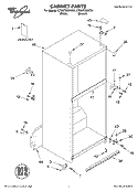 CABINET, LITERATURE Diagram and Parts List for ET8WTMXKT01  Whirlpool Refrigerator
