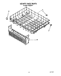 LOWER RACK Diagram and Parts List for KUDB220T1  KitchenAid Dishwasher