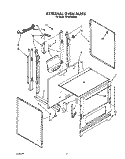 EXTERNAL OVEN Diagram and Parts List for SF3300ERW6  Whirlpool Range
