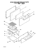 OVEN DOOR AND BROILER Diagram and Parts List for SF3020SWN3  Whirlpool Range