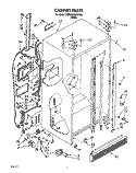 CABINET Diagram and Parts List for 6ED22RQXWW00  Whirlpool Refrigerator