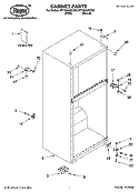 CABINET PARTS Diagram and Parts List for RT18VKXKQ03  Roper Refrigerator