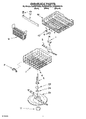 DISHRACK Diagram and Parts List for DU900PWKB0  Whirlpool Dishwasher