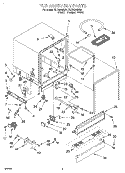 TUB ASSEMBLY Diagram and Parts List for RUD3000HB0  Roper Dishwasher