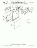 FRAME AND CONSOLE PARTS Diagram and Parts List for DU850SWPB4  Whirlpool Dishwasher